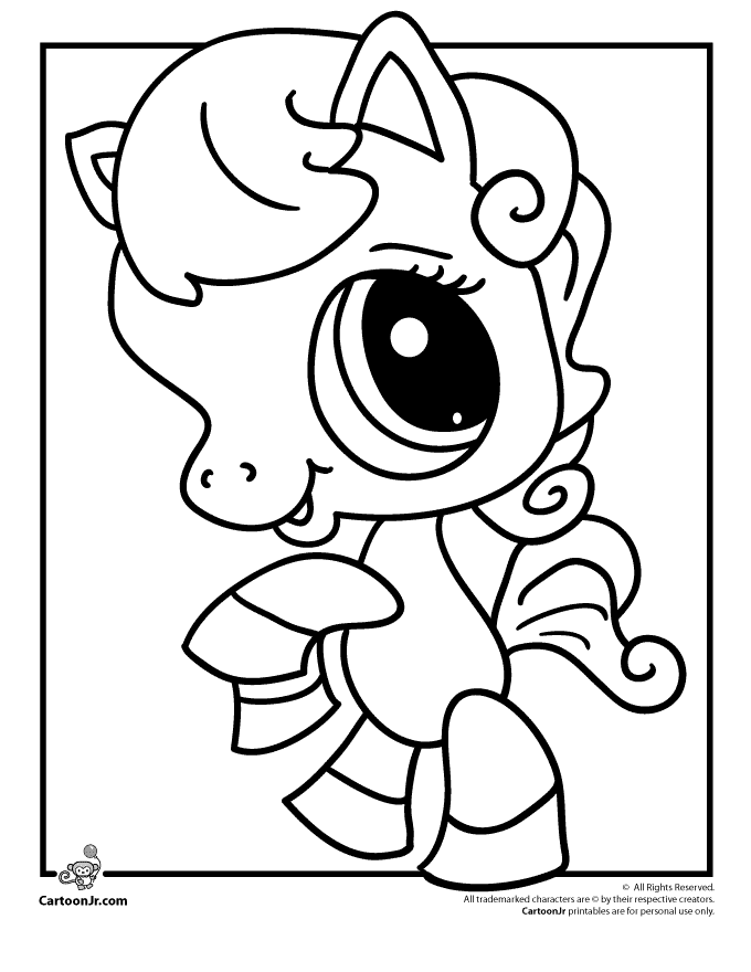 Plansa de colorat cu Littlest Pet Shop 30 24